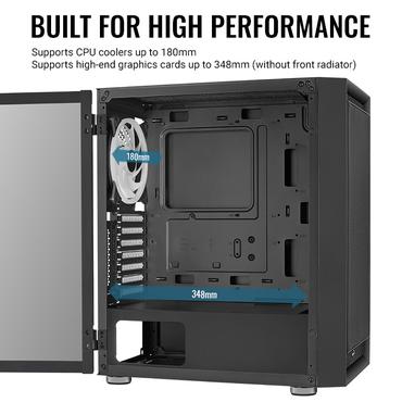Aerocool Graphite-G-BK-v2 Midi Tower Sort