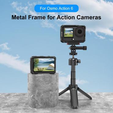 Puluz metal protective case with cold shoe mount for DJI Osmo Action 6