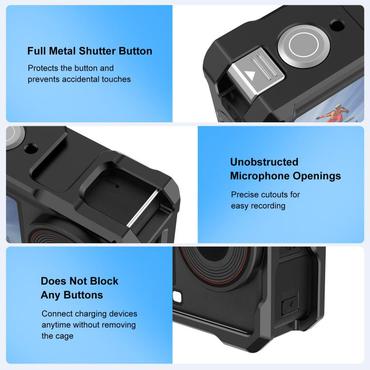 Puluz metal protective case with cold shoe mount for DJI Osmo Action 6