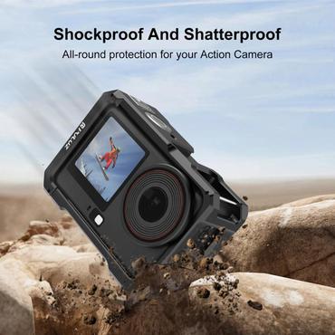 Puluz metal protective case with cold shoe mount for DJI Osmo Action 6