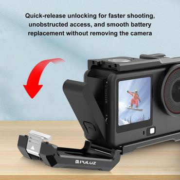 Puluz metal protective case with cold shoe mount for DJI Osmo Action 6