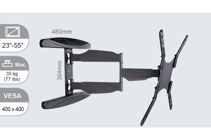 VivoLink Wall Mount With Arm - monteringssats - Slim Full-rörelse - för platt panel