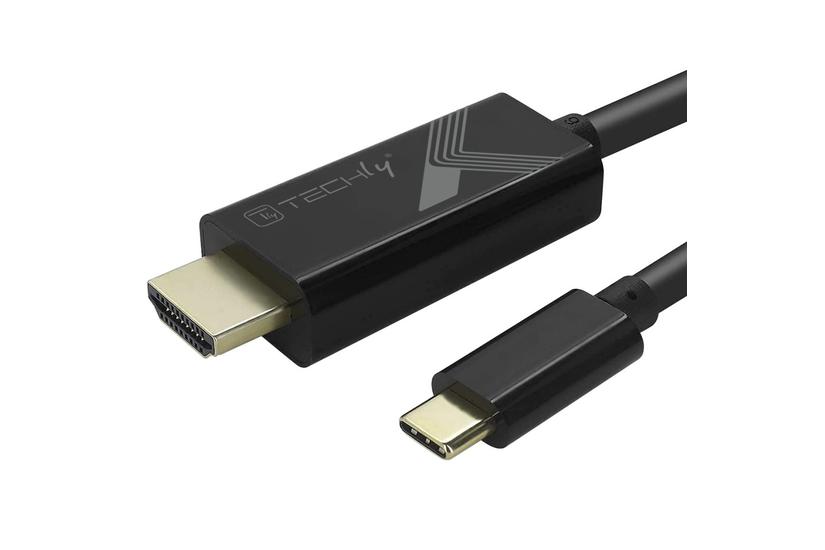 Techly Adapter Kabel USB-C M auf HDMI M 2.0 4K, schwarz 5m
