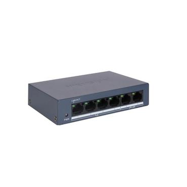 Hikvision DS-XS0106-P/POLISH netværksswitch Ikke administreret Fast Ethernet (10/100) Strøm over Ethernet (PoE) Mørkeblå
