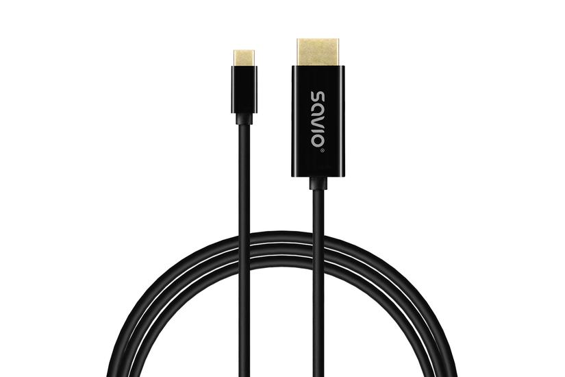 Savio CL-191 USB-kabel 2 m USB C Sort