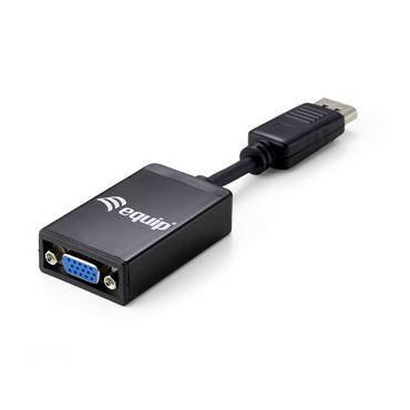 Equip 133435 videokabel adapter 0,15 m DisplayPort VGA Sort