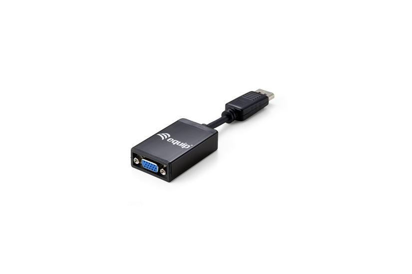 Equip 133435 videokabel adapter 0,15 m DisplayPort VGA Sort
