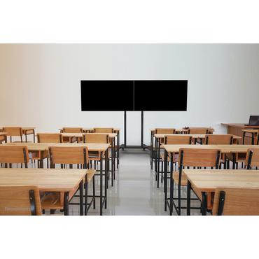 Neomounts ADM-875BL2 monteringskomponent - mikrojustering - f&ouml;r 2 LCD/plasmapaneler - svart