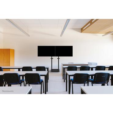 Neomounts ADM-875BL2 monteringskomponent - mikrojustering - f&ouml;r 2 LCD/plasmapaneler - svart