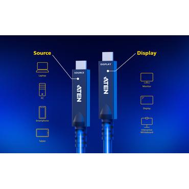 ATEN UE3410F USB-kabel 10 m USB C Sort