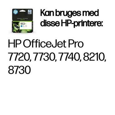 HP Original 953XL-blækpatron med høj kapacitet, cyan