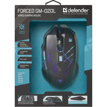 Defender Forced GM-020L - mus - USB - svart