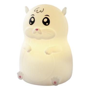 ANSMANN Nachtlicht Hamster, weiß Silikon, LED-Technologie