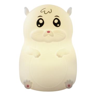 ANSMANN Nachtlicht Hamster, weiß Silikon, LED-Technologie