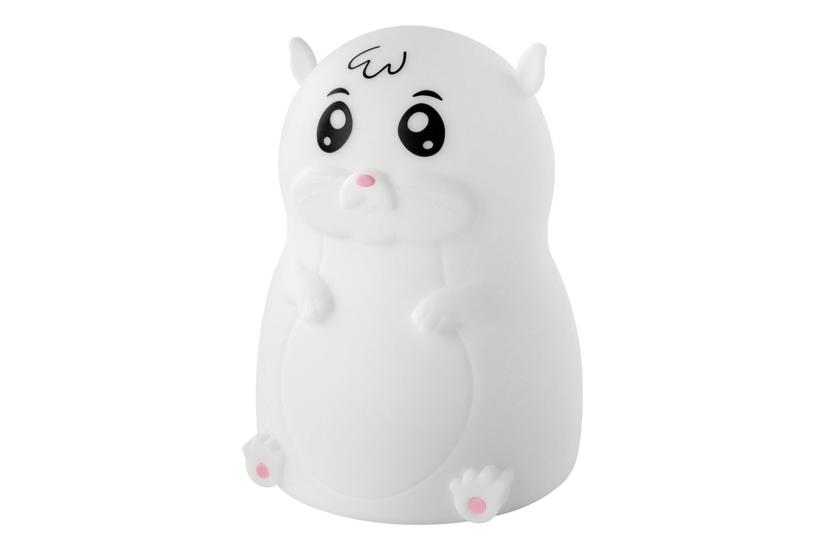 ANSMANN Nachtlicht Hamster, weiß Silikon, LED-Technologie