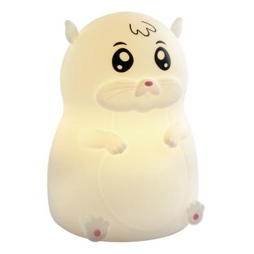 ANSMANN Nachtlicht Hamster, weiß Silikon, LED-Technologie