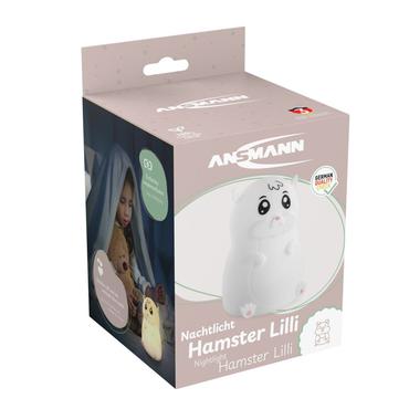 ANSMANN Nachtlicht Hamster, weiß Silikon, LED-Technologie