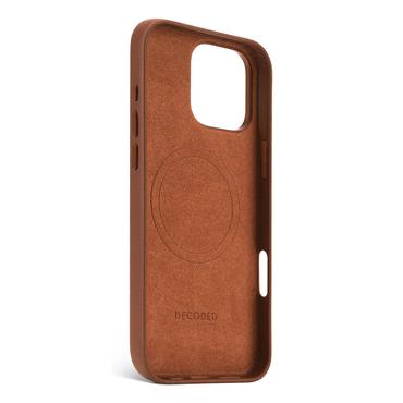 Decoded Leather Backcover - sk&oacute;rzana obudowa ochronna do iPhone 16 Pro Max kompatybilna z MagSafe (tan)