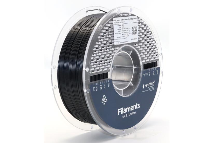 GEMBIRD High Speed ABS filament black 1.75 mm 1 kg
