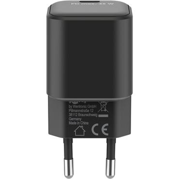 Goobay 65331 oplader til mobil enhed Hovedtelefoner, Mobiltelefon, Smartphone Sort Vekselstrøm Hurtig opladning Indendørs