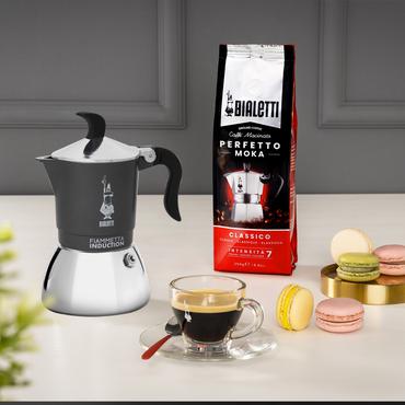 Bialetti Fiammetta Induction Moka gryde 0,13 L Grå, Sølv