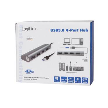 LogiLink USB 3.0 4-Port Hub - hub - 4 porte
