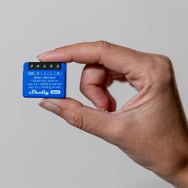 Shelly 1 Mini Gen3 Intelligent kontakt 1P Bl&aring;