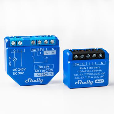 Shelly 1 Mini Gen3 Intelligent kontakt 1P Bl&aring;
