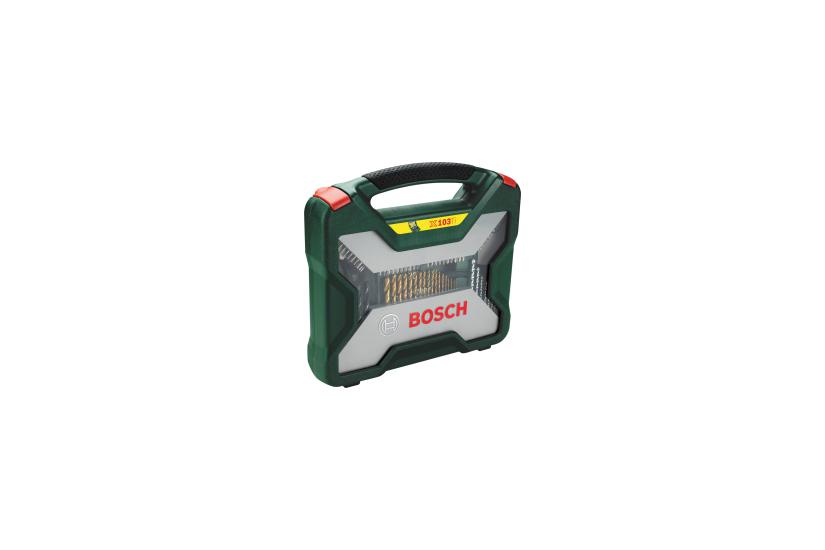 Bosch X-Line Titanium - skruvmejsel-, borr- och hylssats - f&ouml;r tr&auml;, metall, murverk - 100 delar