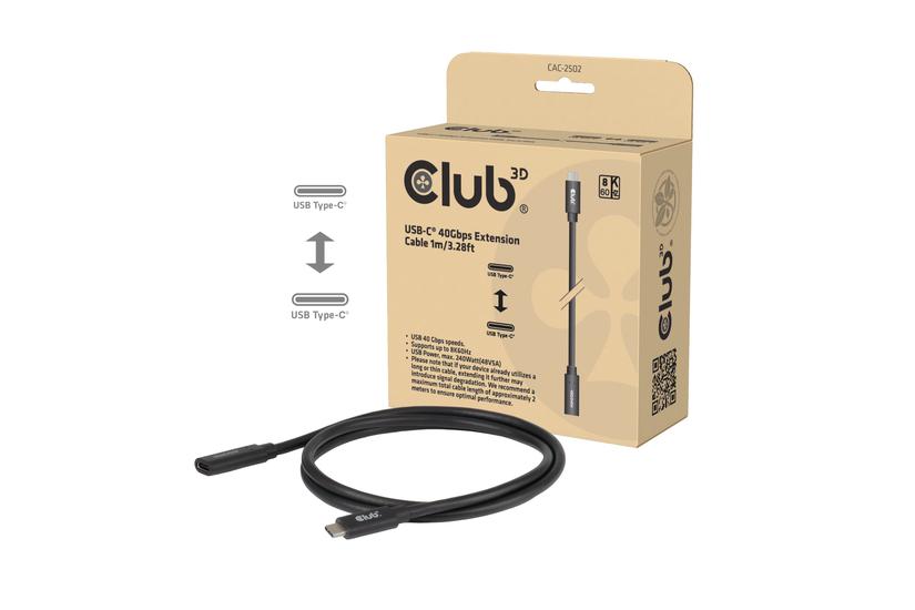 Club 3D USB-kabel - 1 m - USB C - USB C - 40 - 1 styck