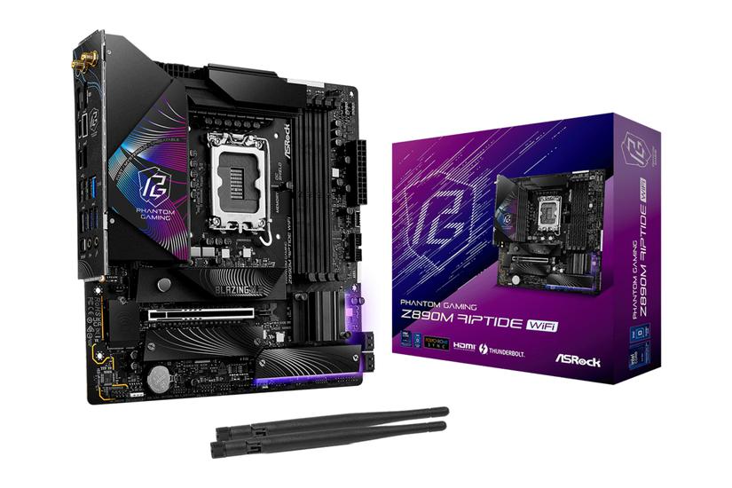 ASRock Phantom Gaming Z890M RIPTIDE WIFI - moderkort - micro ATX - LGA1851-uttag - Z890