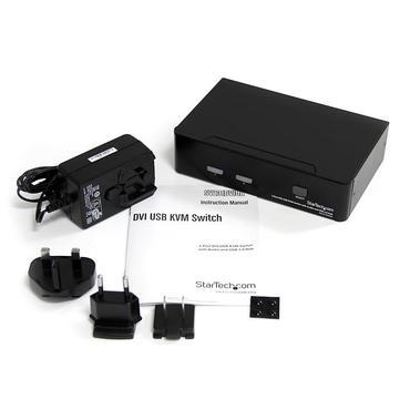 StarTech.com 2 Port DVI USB KVM Switch with Audio and USB 2.0 Hub (SV231DVIUA)