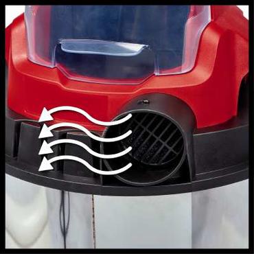 Einhell TC-VC 18/20 Li S-Solo Sort, Grå, Rød 20 L