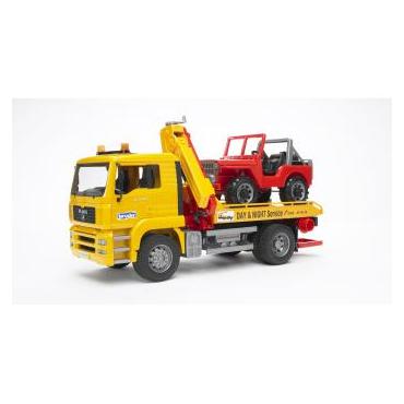 BRUDER MAN TGA Breakdown truck with cross country vehicle