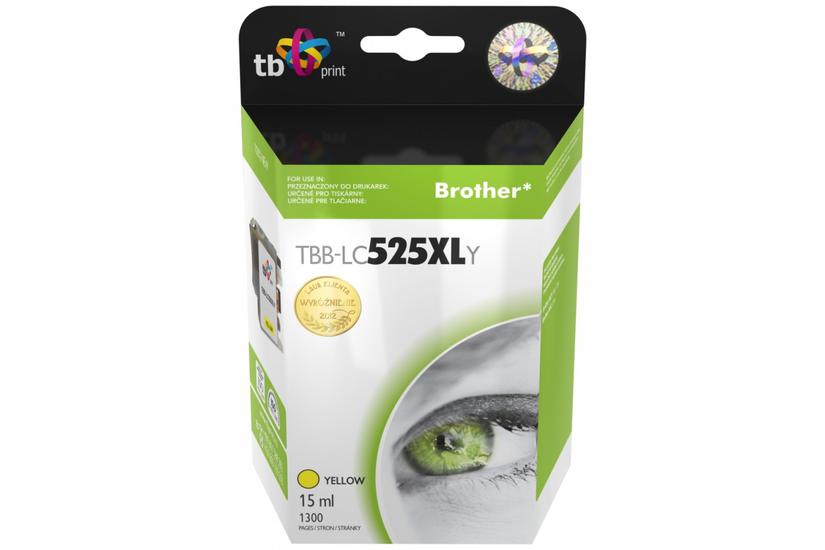 TB - gul - kompatibel - bl&auml;ckpatron (alternativ f&ouml;r: Brother LC525YL, Brother LC535YL)