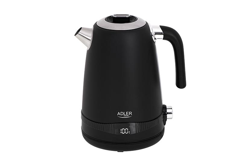 Adler AD 1295b elkedel 1 L 2200 W Sort, Rustfrit st&aring;l