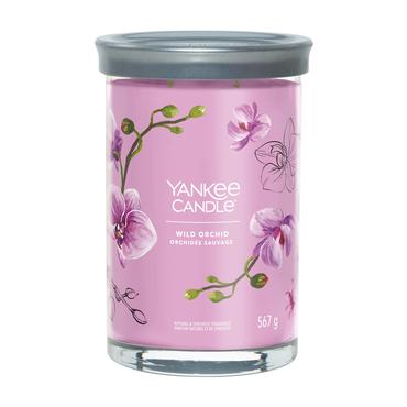 Yankee Candle Signature vokslys Cylinder Frugtagtig, Orkide Lilla 1 stk