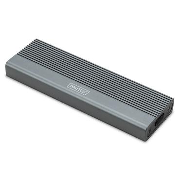 DIGITUS - lagringspakning - 10 Gbps (NVMe), 6 Gbps (SATA), ekstern, aluminium, uden værktøjer - M.2 NVMe Card / PCIe (NVMe) - USB-C 3.1 (Gen 2)
