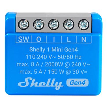 Shelly 1 Mini Gen4 Intelligent kontakt 1P Bl&aring;