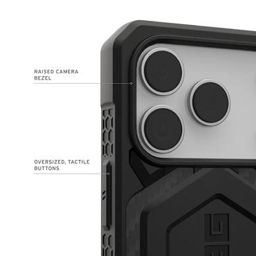 Urban Armor Gear Monarch Pro mobiltelefon etui 16 cm (6.3") Cover Sort, Kulfiber