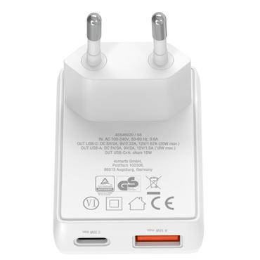 4smarts 546020 oplader til mobil enhed Universel Hvid Vekselstr&oslash;m Hurtig opladning Indend&oslash;rs