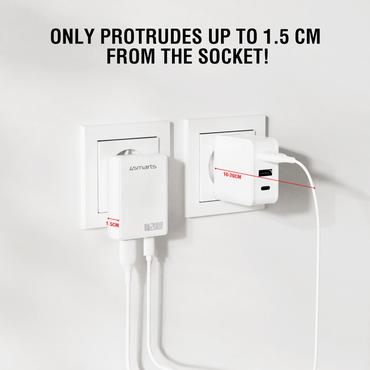 4smarts 546020 oplader til mobil enhed Universel Hvid Vekselstr&oslash;m Hurtig opladning Indend&oslash;rs