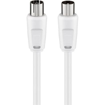Goobay 11511 koaxial kabel 2,5 m Koaksial Hvid