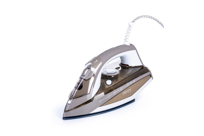 Camry Premium CR 5018 Dampstrygejern Keramisk ultra-glidende stryges&aring;l 3000 W Brun, Gr&aring;, Hvid