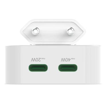 Hama 00201955 oplader til mobil enhed Smartphone, Tablet Hvid Vekselstrøm Hurtig opladning Indendørs