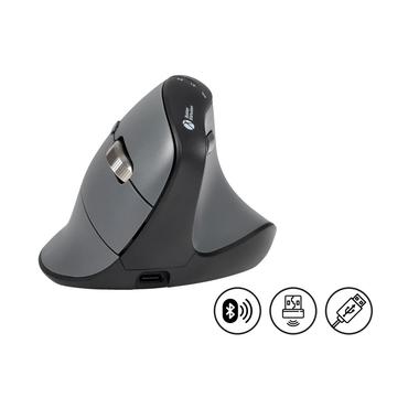 Bakker Elkuizen Mus - RF Wireless + Bluetooth + USB Type-C - 5000 dpi - Batterier/kabel