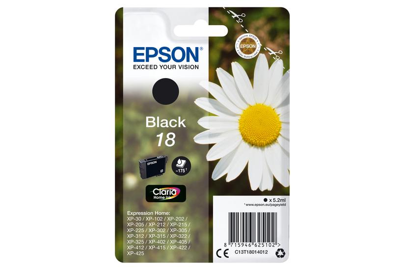 Epson 18 - svart - original - bl&auml;ckpatron
