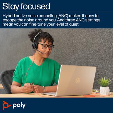 Poly Blackwire 8225 - headset - USB-C