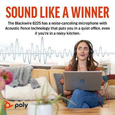 Poly Blackwire 8225 - headset - USB-C