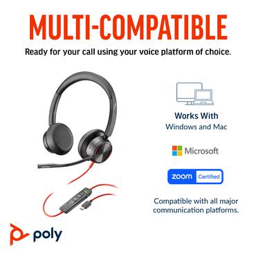 Poly Blackwire 8225 - headset - USB-C